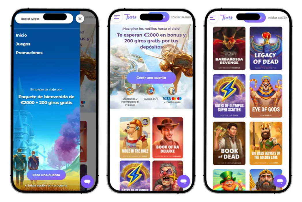 Versión para móvil Tsars casino